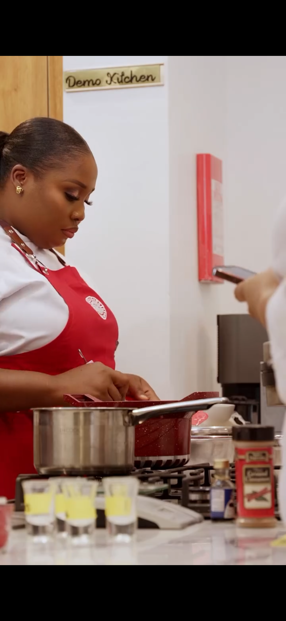 Chef demonstration in the Lyndishes kitchen